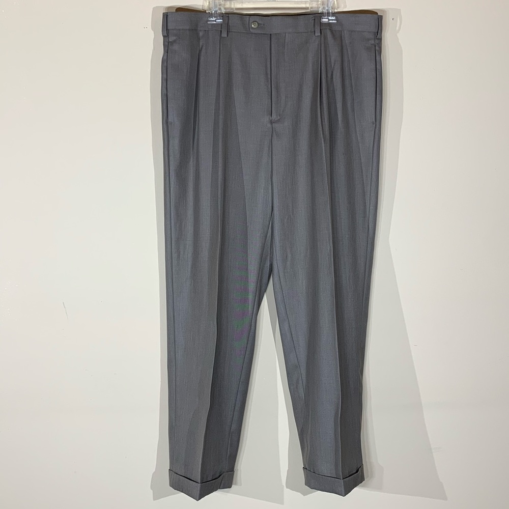 Perry Ellis Portfolio 40/32 Taupe Cuffed Pants - Picture 1 of 6